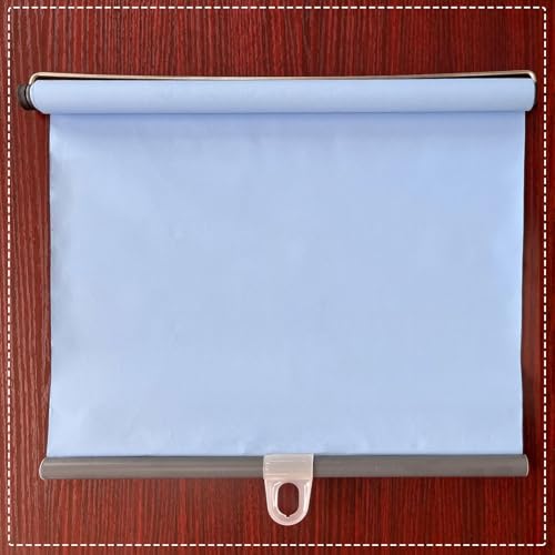 Agashi Rollos Ohne Bohren, Verdunkelungsrollos Für Fenster, Verdunkelungsrollos, Mit Feder, Tragbare Fensterrollos/Blue/125 * 200Cm(49.2 * 78.7In) von Agashi