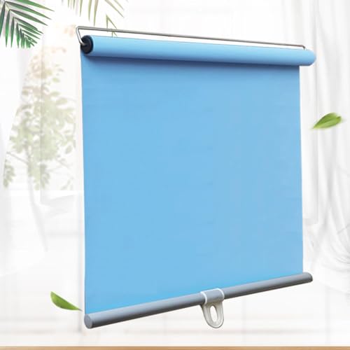 Agashi Verdunkelungsrollos, Automatische Einziehbare Rollos, Ohne Bohren, Tragbare Rollos, Sichtschutzvorhänge/Blue/32 * 150Cm(12.6 * 59In) von Agashi