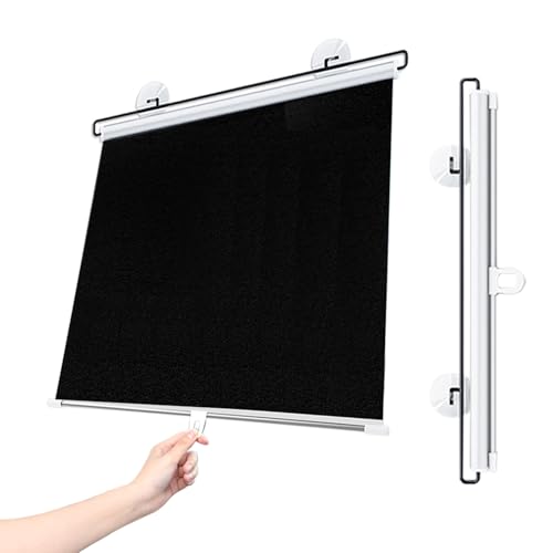 Agashi Verdunkelungsrollos, Einziehbare Rollos, Rollos Mit Saugnäpfen, Temporäre Wärmeisolierende Rollos/W*H/45 * 180Cm/18 * 71In von Agashi