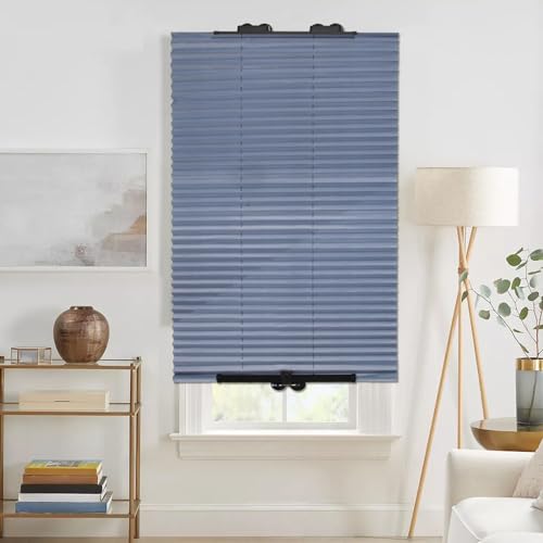 Agashi Verdunkelungsrollos – Tragbare Plissee-Rollos, Balkonvorhänmit Saugnäpfen, Sonnenschutz, Teleskopisch/80 * 180Cm/31.5 * 71In von Agashi