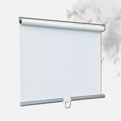Agashi Verdunkelungsrollos Und -Jalousien, Mit Federsystem, Automatisch Einziehbar, Ohne Bohren, Temporäre Tragbare Fensterabdeckvorhänge/White/120 * 200Cm(47.2 * 78.7In) von Agashi
