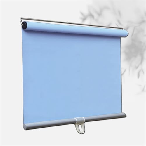 Agashi Verdunkelungsrollos Und -Vorhänge, Mit Federsystem, Automatisch Einziehbar, Temporäre Tragbare Fensterabdeckvorhänge/Blue/95 * 200Cm(37.4 * 78.7In) von Agashi