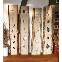 Herbstdeko -Holzstele "Blätter" Für Den Hauseingang Im Landhausstil | Eingangsbereich-Deko Aus Lärchenholz Geschenk Zum Einzug von AgatasLaedchen