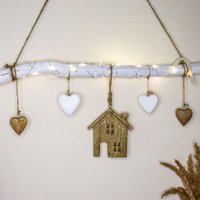 Moderne Herbst Fensterdeko Zum Aufhängen L60cm Mit Led Lichterkette | Ganzjahres Hängedeko Ast Beleuchtet Im Landhausstil von AgatasLaedchen