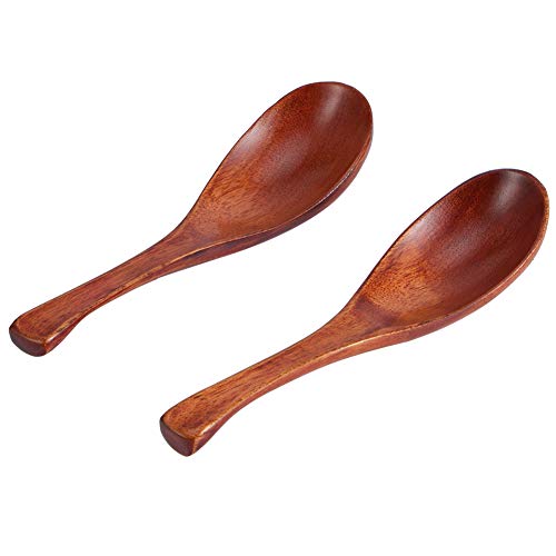 2 Stück Speiseholz löffel, 6,1 × 1,7 in Kurz griff Suppen löffel Teelöffel Geschirr Geschirr Esslöffel Besteck zum Kochen Haushalts küche 2 Stück Speiseholz löffel, 6,1 × 1,7 in Kurz griff Suppen löffel Teelöffel Geschirr Geschirr Esslöffel Besteck zum Kochen Haushalts küche von Agatige
