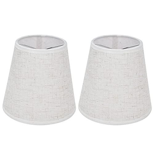 2 Stück kleiner Lampenschirm, Stoff, weiche Lichtstreuung, Lampenschirmabdeckung für E14-Glühbirne, Kerzenständer, Lampen, Tisch, Boden, Kronleuchter, Beleuchtung, Dekoration (PT09) von Agatige