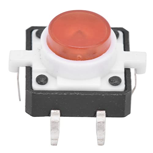 20 STÜCKE Tact Button Switch, LED Micro Momentary Tactile Push Button Switch 4 Pin 12x12x7,3 mm(rot) von Agatige
