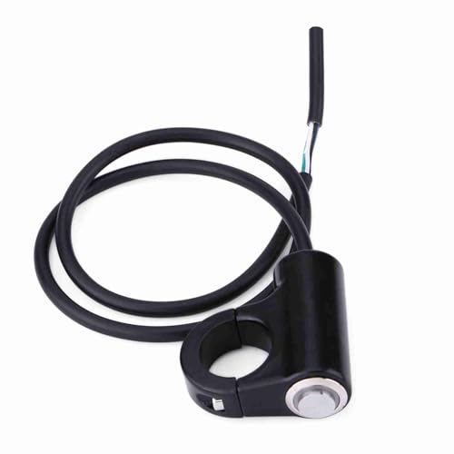 22 -mm -Motorradschalter Drucktaste, LED -Automatik -Return -Taste Motorrad -Scheinwerferleuchterleuchter für die meisten Modell (Selbstverriegelungsknopf mit Licht) von Agatige