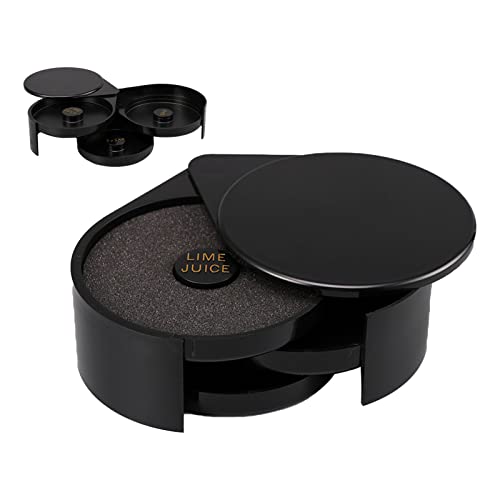 3 -stufige Stangenglasrimmer, schwarze Kunststoffrotation Öffnungssalz Box Behälter Stangensaft Cocktail -Gewürzbox Glas Barkeeper Werkzeug für Margarita und Cocktail 3 -stufige Stangenglasrimmer, schwarze Kunststoffrotation Öffnungssalz Box Behälter Stangensaft Cocktail -Gewürzbox Glas Barkeeper Werkzeug für Margarita und Cocktail von Agatige