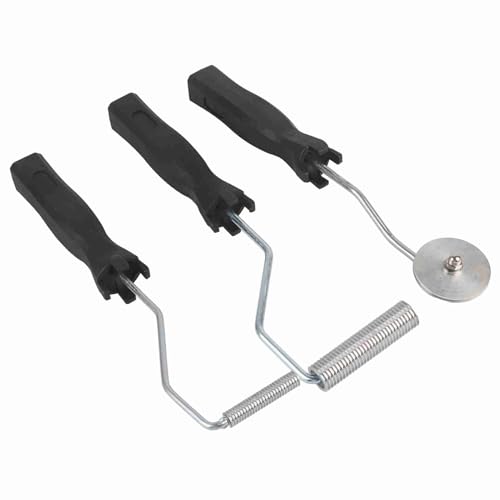 3pcs Glasfaserlaminierrollenkit, Aluminium -Leichtmetall -Blasenpaddel -Werkzeug für FRP -Formharzniveau -Nivellie -Luftentfernung Sägezahndesign für Bootsreparaturen, Autokörper von Agatige