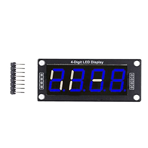 4-Bit-LED-Anzeige, 4 Stück 0,56 Zoll LED-Segment-Digitalanzeigemodul 4 Bits 7 Segmente PCB-Uhrmodul Digitale Röhren-Dezimal-7-Segment-4-stellige Uhr Für Elektronische Komponenten(Blue（MRA172B）) von Agatige