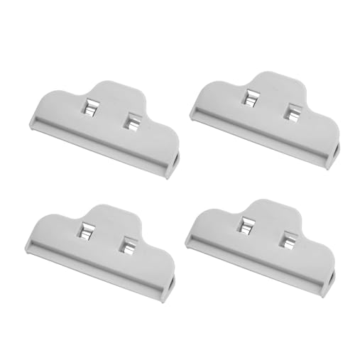 4Pcs Chip Bag Clips, Plastic Heavy Duty Tight Seal Grip Clamping Force Snack Sealing Clip for Home, Office and More (Grey) von Agatige