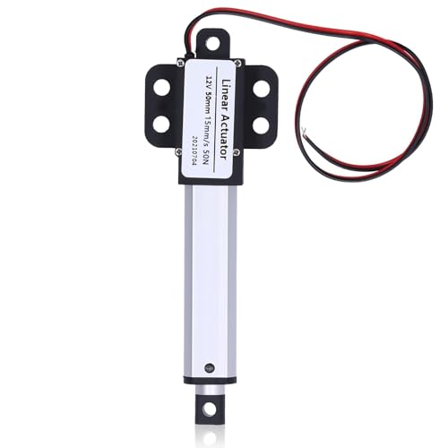 Linearantrieb Motor, Linearmotor, Micro Linear Actuator, elektrischer türöffner, linearantrieb, 50 mm Linearaktuator, 50mm-15mm/s-50N 12 V DC Mini Electric Linear Actuator Motor Interner Endschalter von Agatige