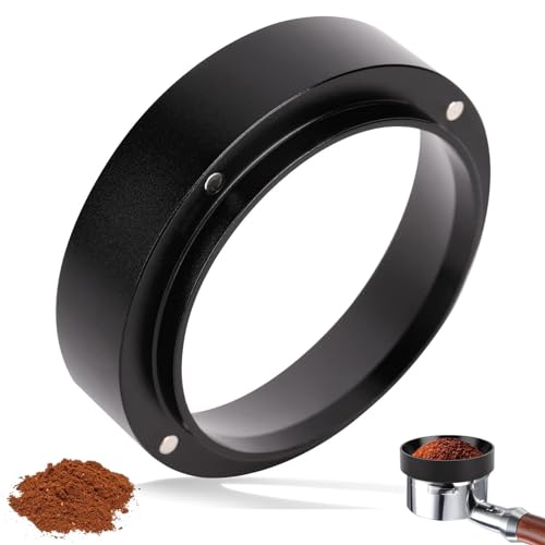 53 mm Kaffee-Dosiertrichter, Aluminium-Espresso-Dosier-Siebträger-Dosiertrichter, Kaffee-Dosierring mit magnetischem Ersatz-Kaffeemaschine-Zubehör für Heimcafé von Agatige