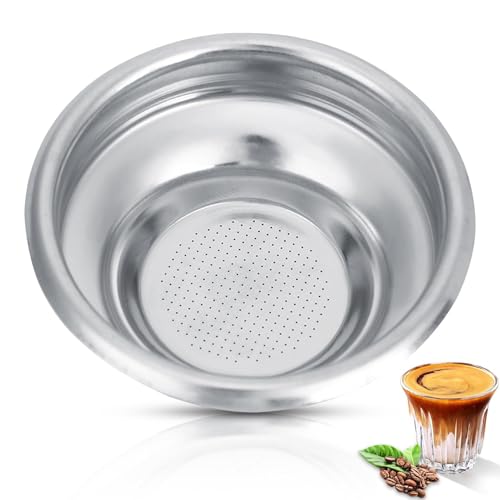 58 mm Edelstahl-Kaffeefilter, retikulierte wiederverwendbare Kaffeekorbfilter für die Kaffeemaschine im Home Office von Agatige