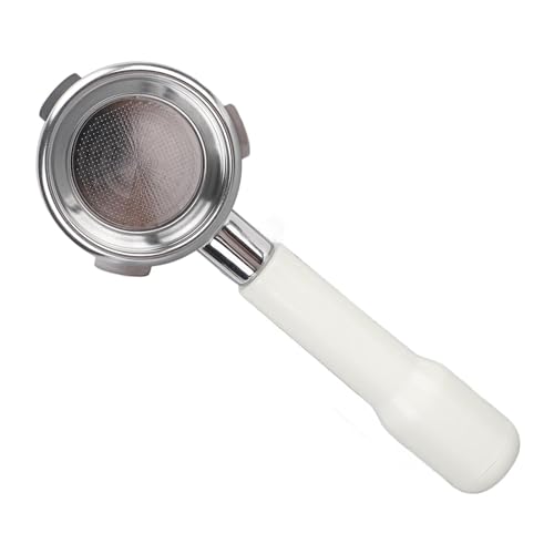 58 mm bodenloser Portafilter, professioneller wiederverwendbarer 3 EarSpresso Portafilter Flair Espresso -Kaffeefilterkorb für 3 Ohren symmetrische Kaffeemaschine Ersatz (Weiß) von Agatige