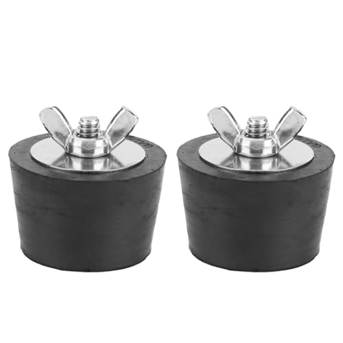 Agatige 2pcs 1,5 -Zoll -Gummi -Expansion Winterstecker, Pool winterisierende Stecker mit Edelstahlschrauben Bolzen Pool Return Jet Deckung für Rohrleitungen Winterarmaturen von Agatige