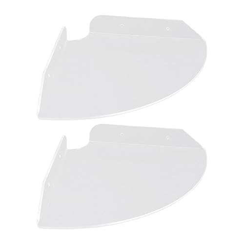 Agatige 2pcs Eckschütze Wandhalterung, viertel runde Duschregal Hängende Eckregale Wandlager -Display Organisator für Schlafzimmer, Badezimmer, Küche, Wohnzimmer (Klar) von Agatige