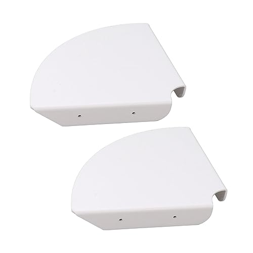 Agatige 2pcs Eckschütze Wandhalterung, viertel runde Duschregal Hängende Eckregale Wandlager -Display Organisator für Schlafzimmer, Badezimmer, Küche, Wohnzimmer (Weiß) von Agatige