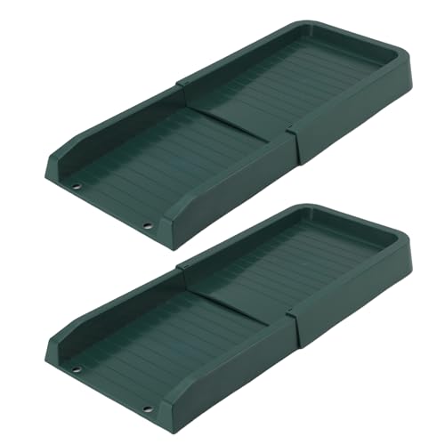 Agatige 2pcs Rinne Downspout Splash Block, Plastikabwärtsspaltverlängerung Gutter Splash Guard Spout Regen Wasser Diverter für Zementboden Rasen gemahlen (Grün) von Agatige