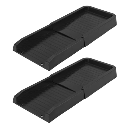 Agatige 2pcs Rinne Downspout Splash Block, Plastikabwärtsspaltverlängerung Gutter Splash Guard Spout Regen Wasser Diverter für Zementboden Rasen gemahlen (Schwarz) von Agatige