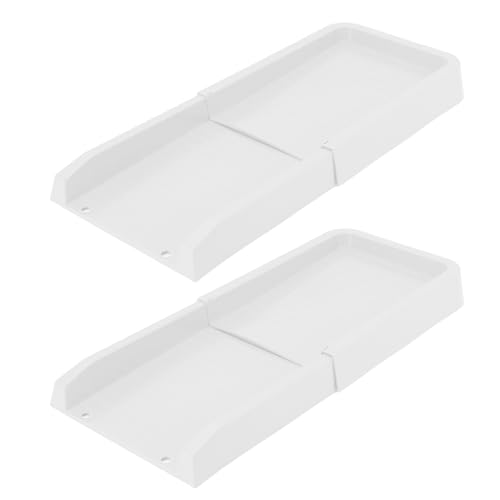 Agatige 2pcs Rinne Downspout Splash Block, Plastikabwärtsspaltverlängerung Gutter Splash Guard Spout Regen Wasser Diverter für Zementboden Rasen gemahlen (Weiß) von Agatige