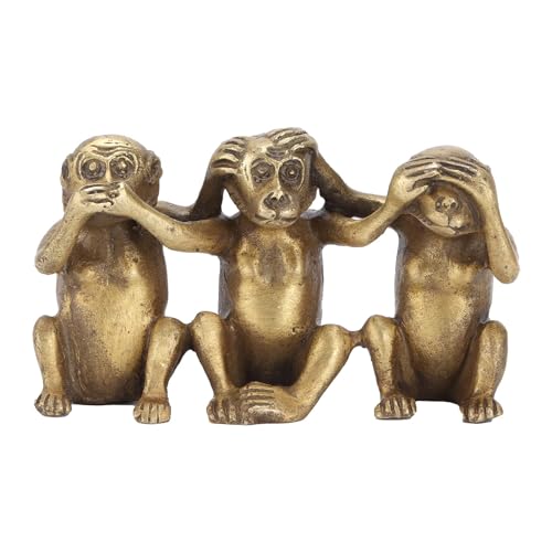 Agatige affen deko, deko Wohnzimmer, 3pcs 7,5 x 4,2 x 2,5 cm weise Affenstatuen, Hear‑No Evil See‑No Evil Speak‑No Monkeys Figuren Affen Statue für Dekoration Ihres Gartens, Ihrer Wohnung von Agatige