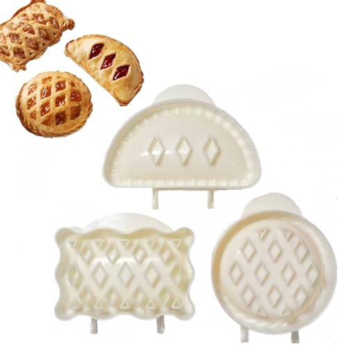 3pcs Pie Formen Set, Antihaftbeschichtung Easy Release Mini Hand Pie Maker Backen Formen Hand Pie Formen Pie Pan Backen Zubehör für Apfelkuchen Küche Weihnachten von Agatige