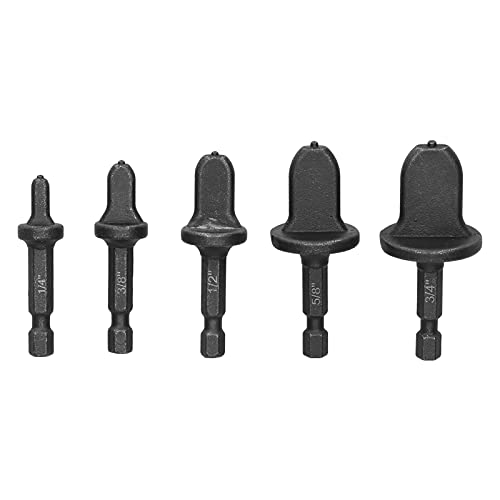 Agatige 5Pcs Swaging Tool, Bohrer Metall Sechskantschaft Klimaanlage Rohr Bördeln Kupferrohr Expander Glocke Mouth Set Kit Reibwerkzeug von Agatige