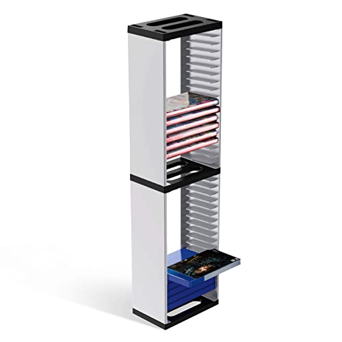 Agatige CD-Speichereinheit, 36 Spiele CD-Speicherregal Regal Storage Tower-Schutzständer für PS5-Switch von Agatige