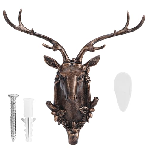 Agatige Hanging Haken, Wandhaken Harz Tierform Badezimmer Handtuch Haken Hutschlüssel Kleiderbügel für Küchen Wohnzimmer Schlafzimmer (Gold) von Agatige