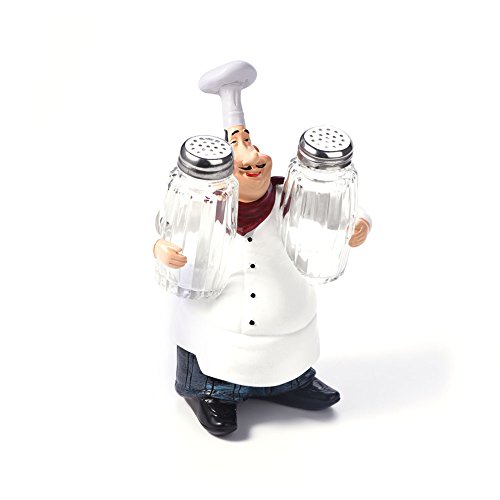 Agatige Harz Dekoration Ornament, niedliche Kunsthandwerk Koch Statue Chef Figuren für Küche Dekor Coffee Shop Home Decor(#1) von Agatige