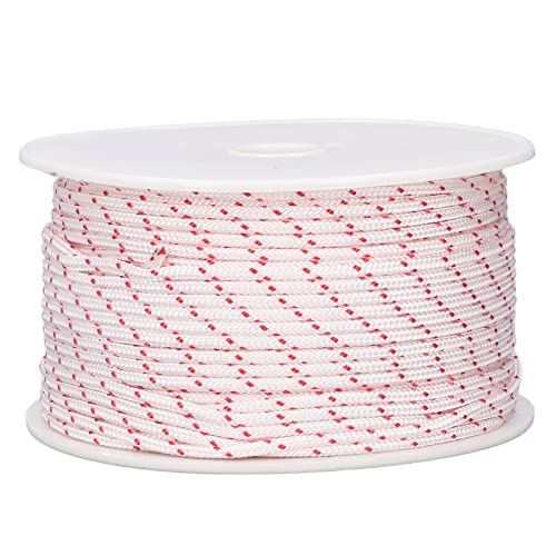 Agatige Starterseil -Ziehenkabel, 100 Meter Hochfestigkeit Ersatz Nylonschneider Seil Nylon Starter -Kabelzug Schnur für Rasenmäher Trimmer Edger Pinselschneider Rasen (4mm) von Agatige