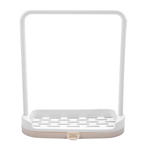 Aufbewahrung organisator, Küche Abnehmbare Bar Handtuch Trocknungs regal Aufstehende Aufbewahrung Organizer für Geschirr Schwamm Soa,17x7x19 8cm (Beige) von Agatige