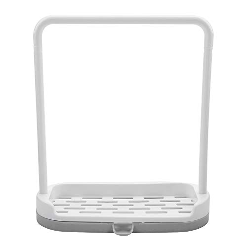 Aufbewahrung organisator, Küche Abnehmbare Bar Handtuch Trocknungs regal Aufstehende Aufbewahrung Organizer für Geschirr Schwamm Soa,17x7x19 8cm (Grau) von Agatige