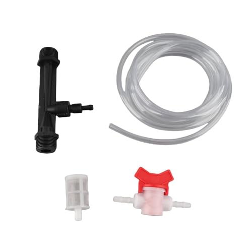 Bewässerungsdünger Injektor -Kit, Gartenbewässerungsgerät Kit G3/4 Gewinde Dünger Injektor Tropfsystem Werkzeuge Schalter Filter Wasserrohr mit 2 Meter Wasserrohr von Agatige