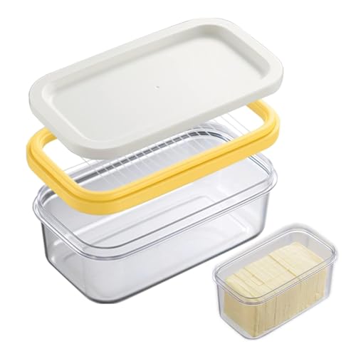 Klare Butterdose mit Deckel und Ausstecher, transparenter Butteraufbewahrungsbehälter aus Kunststoff, Butterbox, Butteraufbewahrungshalter für Frischkäsekuchen, 17 x 10 x 7 cm Klare Butterdose mit Deckel und Ausstecher, transparenter Butteraufbewahrungsbehälter aus Kunststoff, Butterbox, Butteraufbewahrungshalter für Frischkäsekuchen, 17 x 10 x 7 cm von Agatige