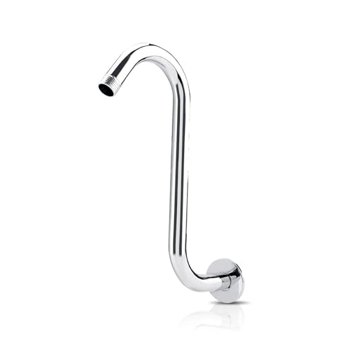 Duschkopf Verlängerungsarm, S-förmige Duschkopf Steigrohr, 8 Zoll gebogenen Duschkopf Extender High Rise Extender, Edelstahl Dusche Verlängerung Arm Badezimmer Zubehör, Standard 1/2 Zoll Thread von Agatige