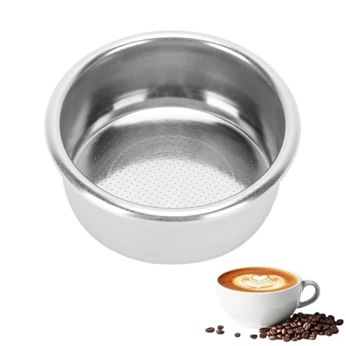 Edelstahl -Kaffeefilter, 54 mm wiederverwendbares nicht unter Druck stehender Filterkorb Kaffee Filter Schüssel Ersatzzubehör für Espresso Kaffeemaschine Portafilter von Agatige