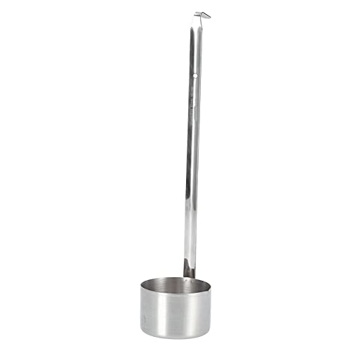 Edelstahlweinkelle, präzise kein verschüttetes Weindipper flacher Boden Bier Messlöffel mit Haken für Küche (250 ml) von Agatige
