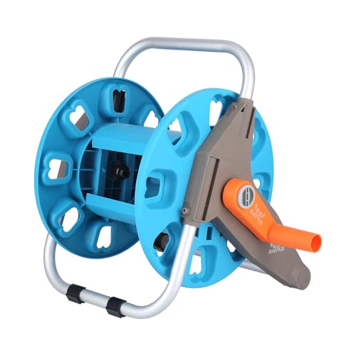 Gartenwasserschlauchrolle, G1/2 Anti -Schlupf -Wasserschlauchrock -Rack -Roll -Karren -Speicherwagen -Waschmaschine für Aufbewahrung 30m Wasserpfeife 13.0x14.6x16.9in von Agatige