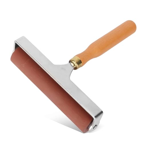 Gummiwalze Brayer, Weichgummi Brayer Elastische Gummiwalze für Druckgrafik-Einklebebücher(15cm) von Agatige