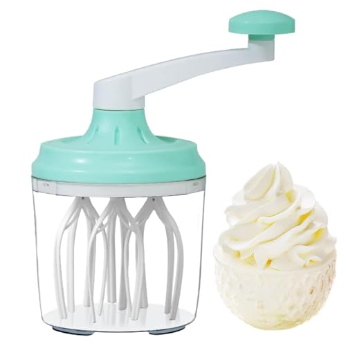 1200 ml Handmixer, Kunststoff-Küchen-Handkurbel, Eierschläger, Handgriff, Schneebesen, Mixer, Sahnerührer, Butterrührer, Mixer mit Handkurbel zum Kochen, Backen von Agatige