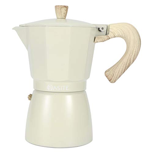 Agatige Herd-Espressomaschine, 150 ml, achteckige Moka-Kanne, Herd-Kaffeemaschine, Moka Express, Aluminium-Kaffeekanne, Perkolator, Wasserkocher für Büro, Zuhause, Cafetera, 3 Tassen/6 Tassen von Agatige