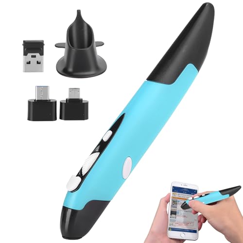 Drahtlose Maus, 2.4G 3V 15mA Stift Typ Drahtlose Optisch PC Maus Vertikale USB zu-Typ-C Computermaus USB-zu-Mikro Mini Funkempfänger für Win7/8/Vista/XP/2000/OS X Laptop Notebook links rechtshändig Drahtlose Maus, 2.4G 3V 15mA Stift Typ Drahtlose Optisch PC Maus Vertikale USB zu-Typ-C Computermaus USB-zu-Mikro Mini Funkempfänger für Win7/8/Vista/XP/2000/OS X Laptop Notebook links rechtshändig von Agatige