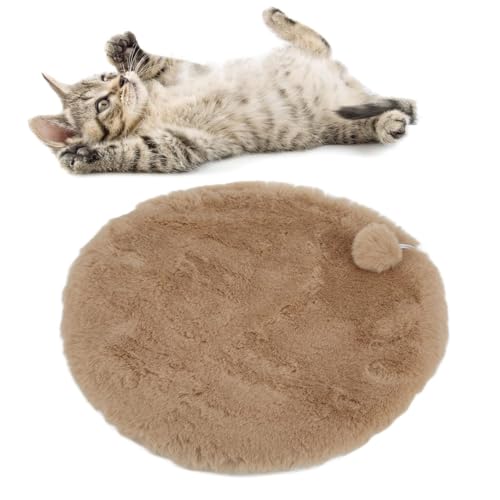 Katzenbetten für Hauskatzen, 4cm/1.6in Dicke Kätzchen Runde Bett Haustier Welpen-Schlafmatte Waschbares Hundekissen mit Anti-Rutsch Boden von Agatige