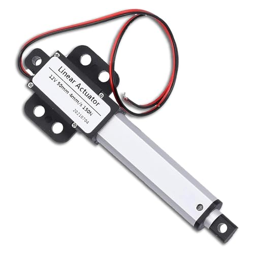 Linearaktuator Mini Electric Linear Motion, 50 mm Linearaktuator, 50mm-4mm/s-150N 12 V DC Mini Electric Linear Actuator Motor Interner Endschalter Lineartechnik-Aktuatoren für die Automobilindustrie von Agatige