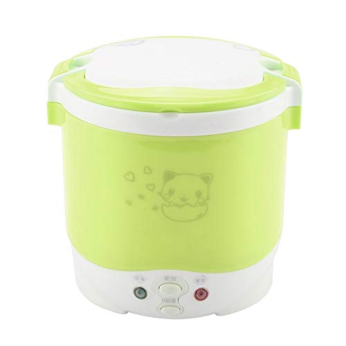 Mini -Reiskocher, 1L 12 V 100W Non -Stick -Reishersteller tragbarer Lebensmitteldampfer für Reisebotten Camping Kochen (Grün) von Agatige