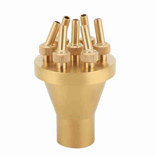 Pond Fountain Head, FNPT 1" DN25 2 Tier Center Straight Fountain Nozzle, Solid Brass Garden Water Fountain Spray Nozzle for Commercial and Architectural Fountains von Agatige