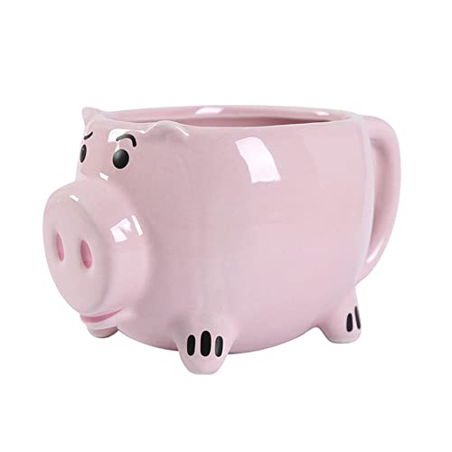 Schweinekaffeetasse, 16 Unzen Keramik Neuheit Kaffeetasse Piggy Water Tasse mit großem Griff war beide heißes Kaltgetränk für Home Cafe Office Schweinekaffeetasse, 16 Unzen Keramik Neuheit Kaffeetasse Piggy Water Tasse mit großem Griff war beide heißes Kaltgetränk für Home Cafe Office von Agatige